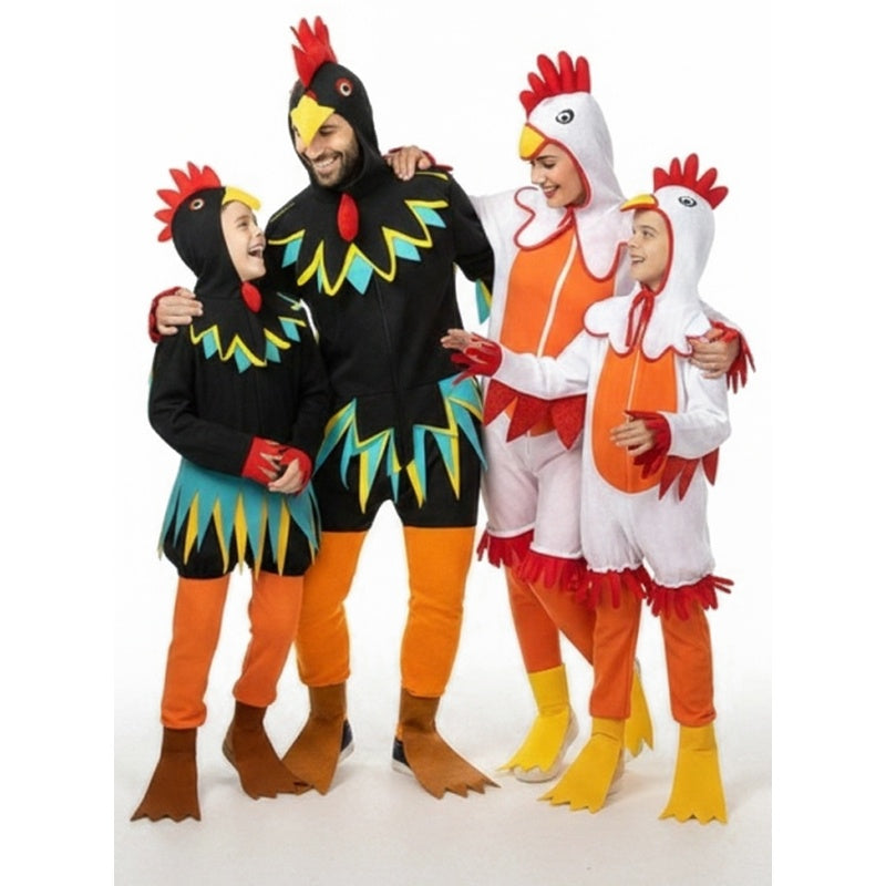 Grupo Gallos y Gallinas con cresta