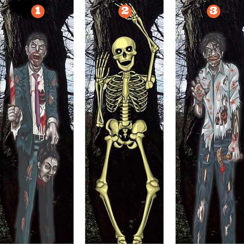 Cartel Zombi Pared Halloween