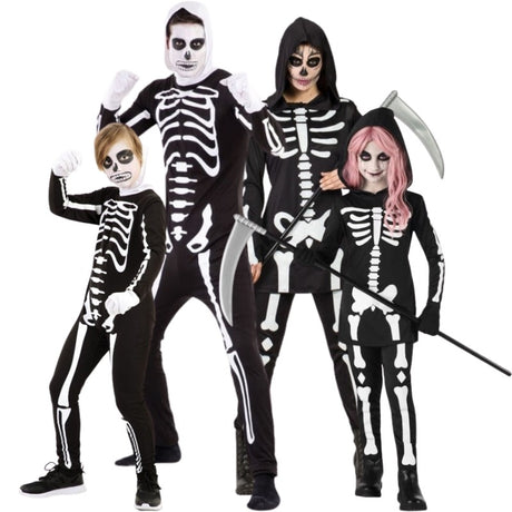 Disfraces Esqueletos con Capucha para grupos y familias