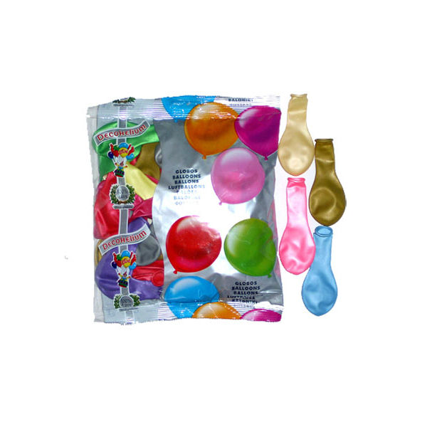50 Globos Metalizados Multicolor helio