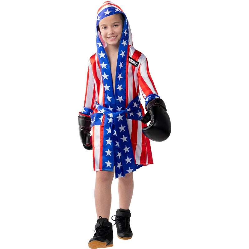 Disfraz de Bata de Rocky Balboa para niño Bis