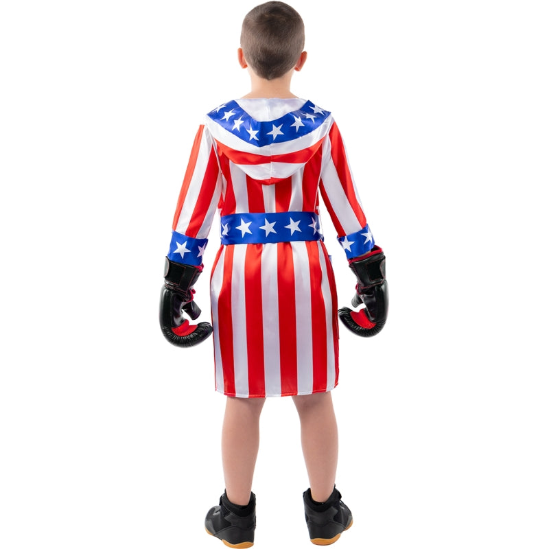 Disfraz de Bata de Rocky Balboa para niño Espalda