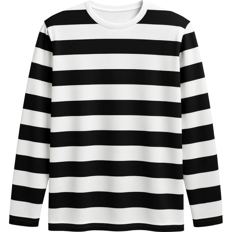 Camiseta de disfraz de Rayas blancas y negras infantil Detalle