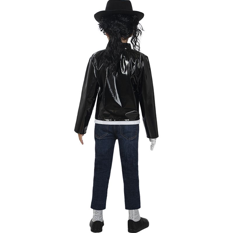 Chaqueta militar negra Michael Jackson para niño Espalda