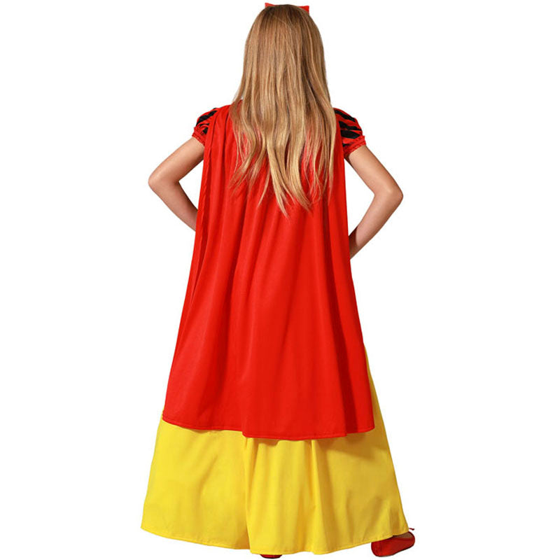 Disfraz de Blancanieves con capa para niña Espalda