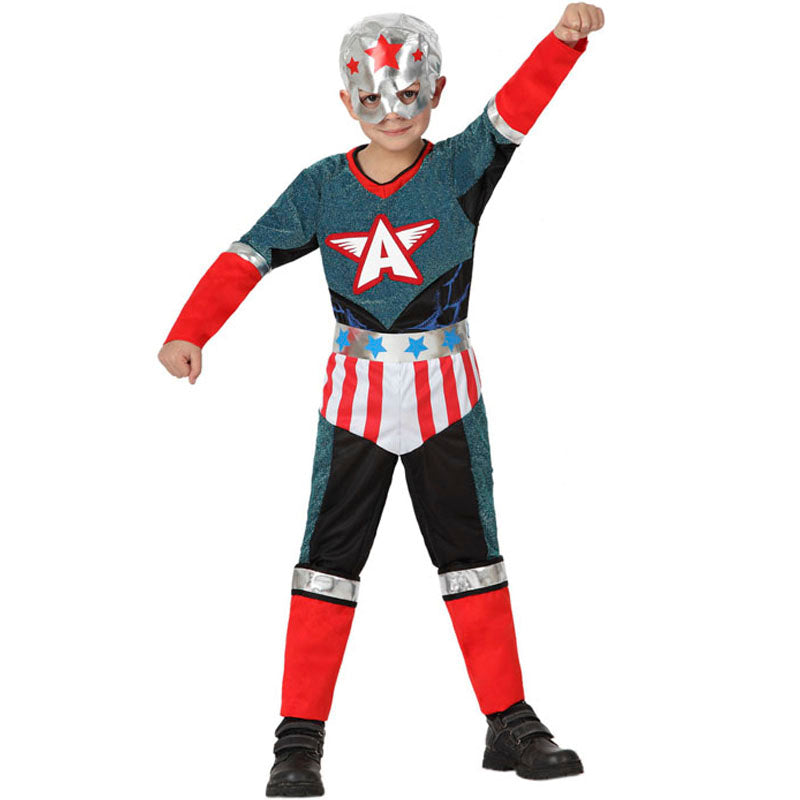 Disfraz de Capitán América Cómic para niño