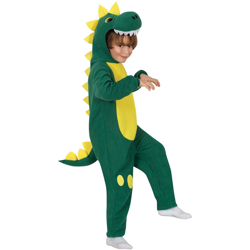 Disfraz de Dinosaurio verde y amarillo infantil