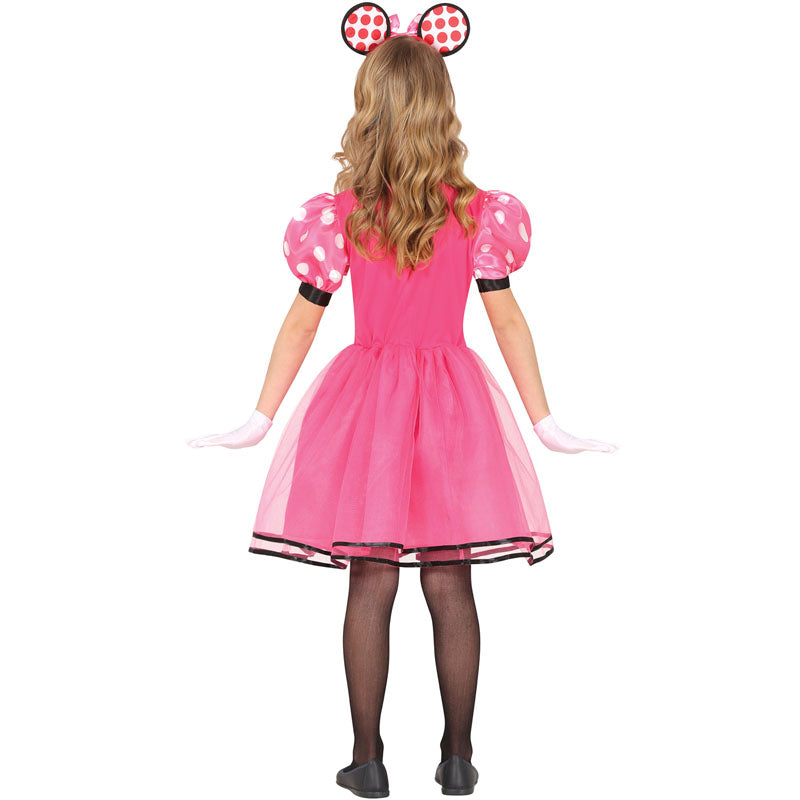 Disfraz de Minnie Mouse rosa para niña Espalda