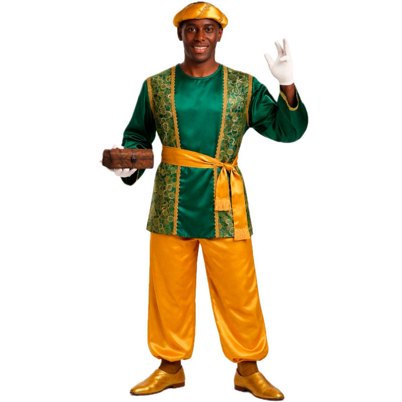 Disfraz de Paje Verde Rey Baltasar para hombre