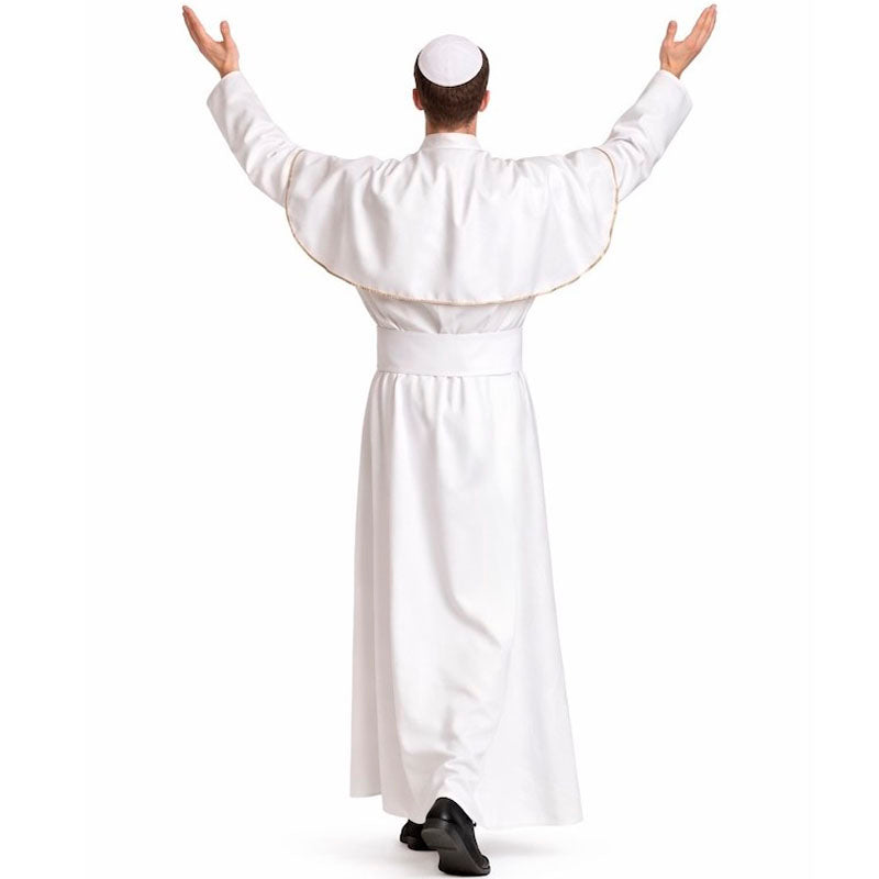 Disfraz de Papa de Roma Francisco para hombre espalda