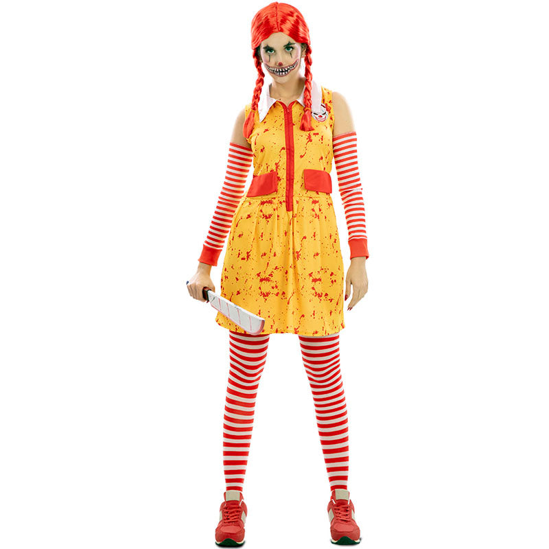 Disfraz de Payasa Ronald Mc asesina para mujer