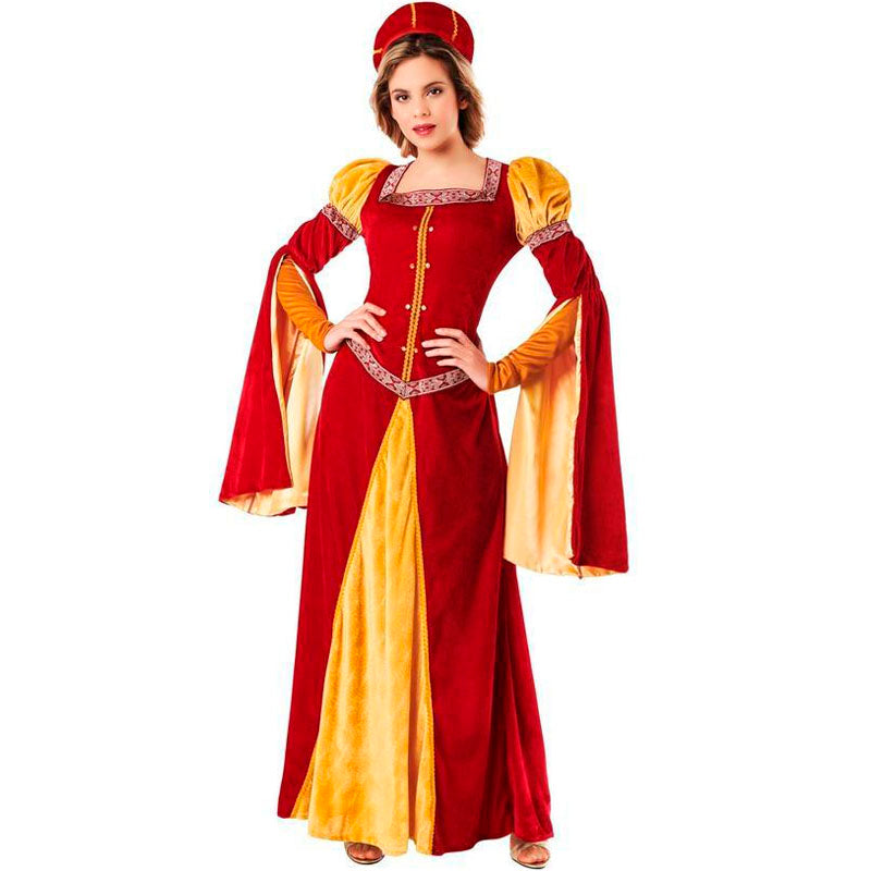 Disfraz de Princesa Medieval granate para mujer