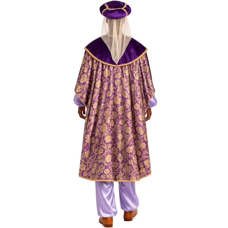 Disfraz de Rey Mago Baltasar adulto espalda