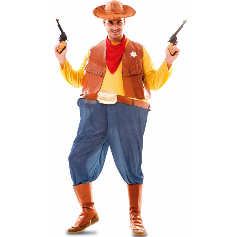 Disfraz de Vaquero gordinflón para hombre