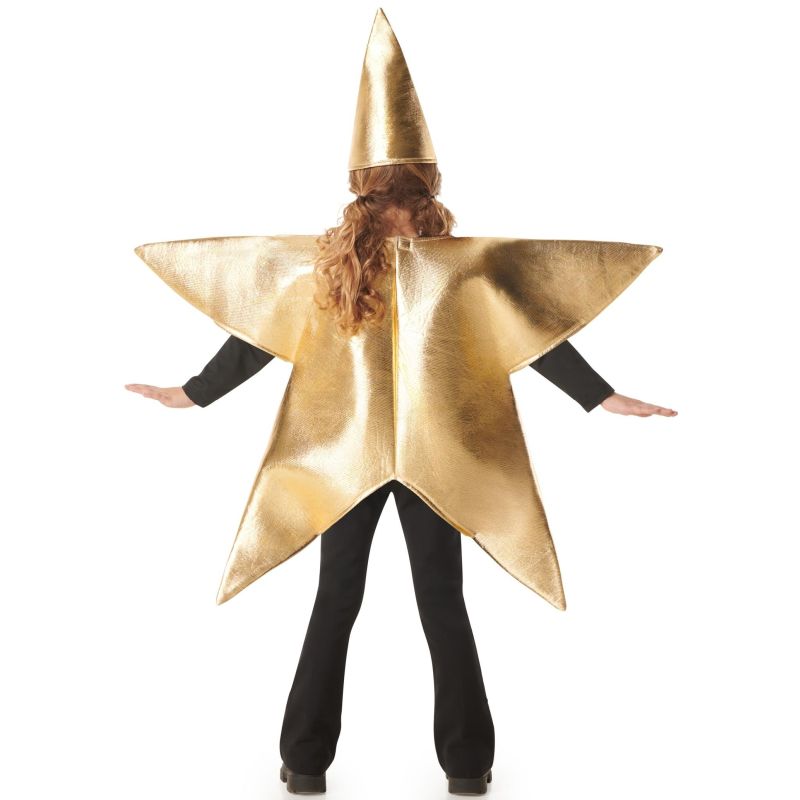 Disfraz de Estrella Dorada Metalizada Infantil Espalda