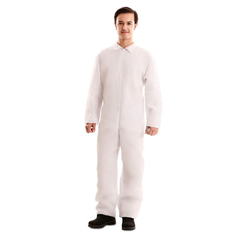 Disfraz de Mono de Trabajo Blanco adulto unisex