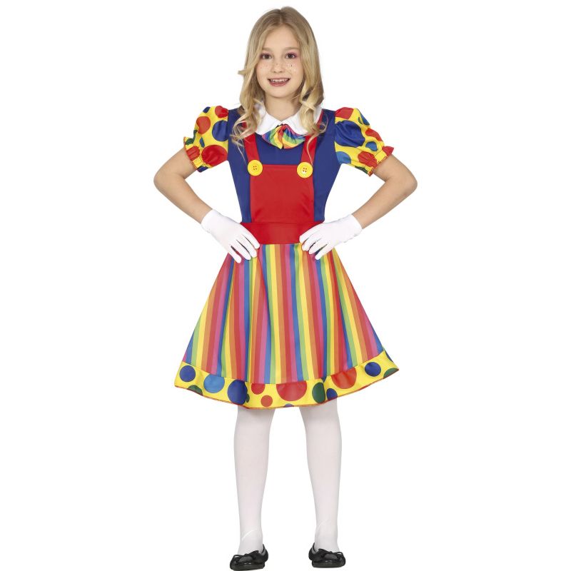 Disfraz de Payasa Multicolor para niña