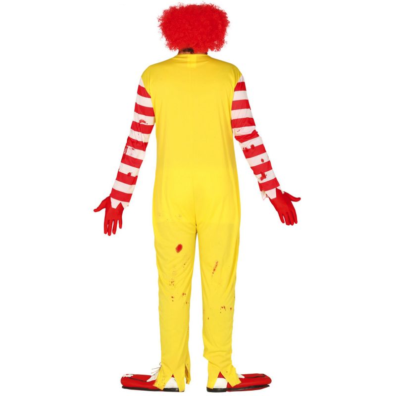 Disfraz de Payaso Burguer Terror para hombre Espalda