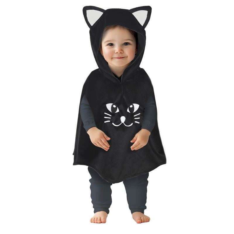 Disfraz de Poncho Gatito Negro para bebé