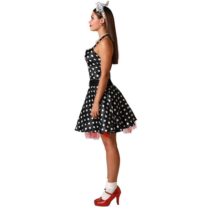 Disfraz para mujer de Años 50 negro Perfil