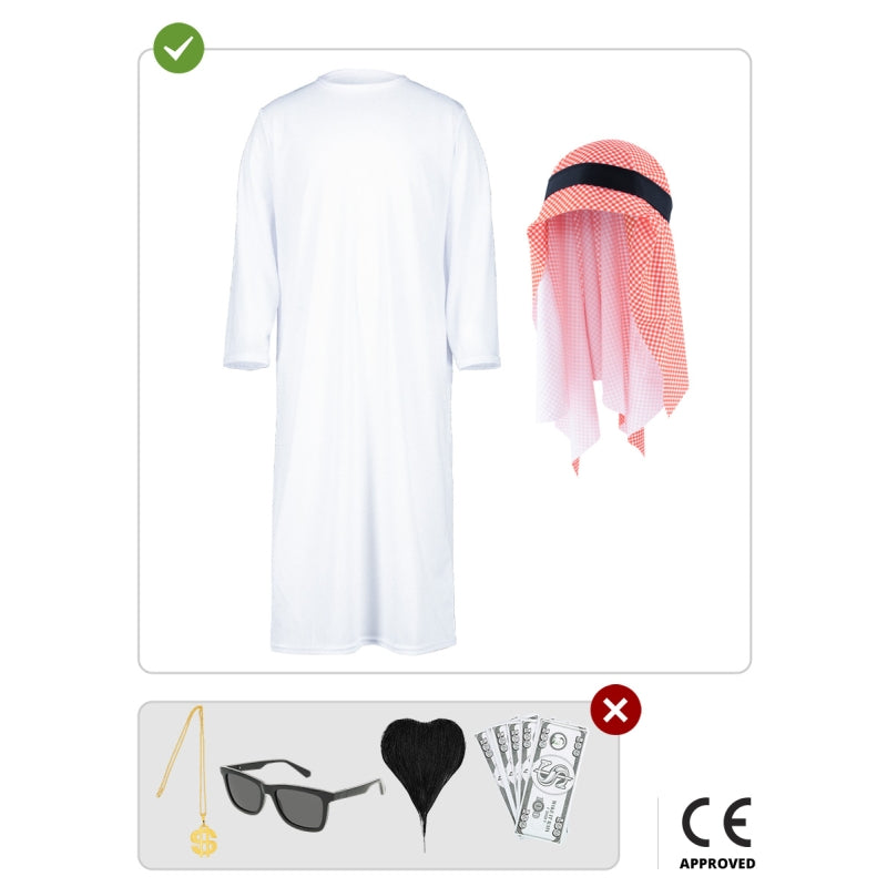 Disfraz de Árabe Dubái para niño Contenido