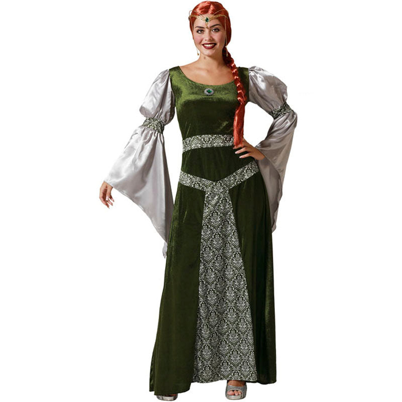 Disfraz para mujer de Dama medieval verde