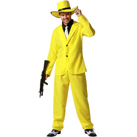 Disfraz para hombre de Gánster amarillo