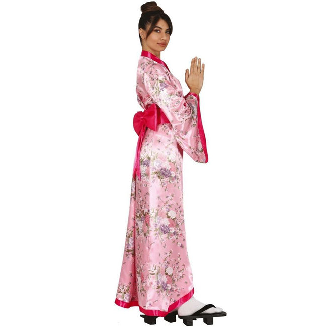 Disfraz Kimono Japonés Rosa para mujer Perfil
