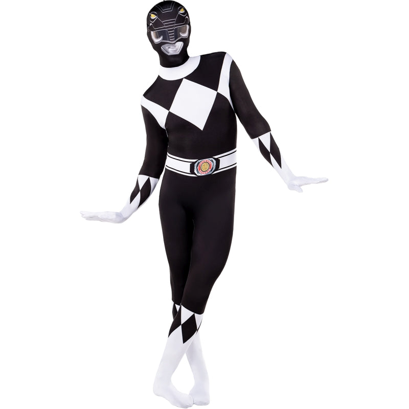 Disfraz de Power Ranger Negro Segunda piel adulto unisex Perfil Bis