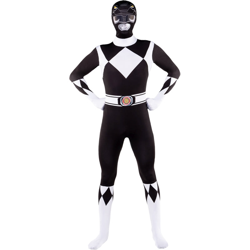 Disfraz de Power Ranger Negro Segunda piel adulto unisex Bis