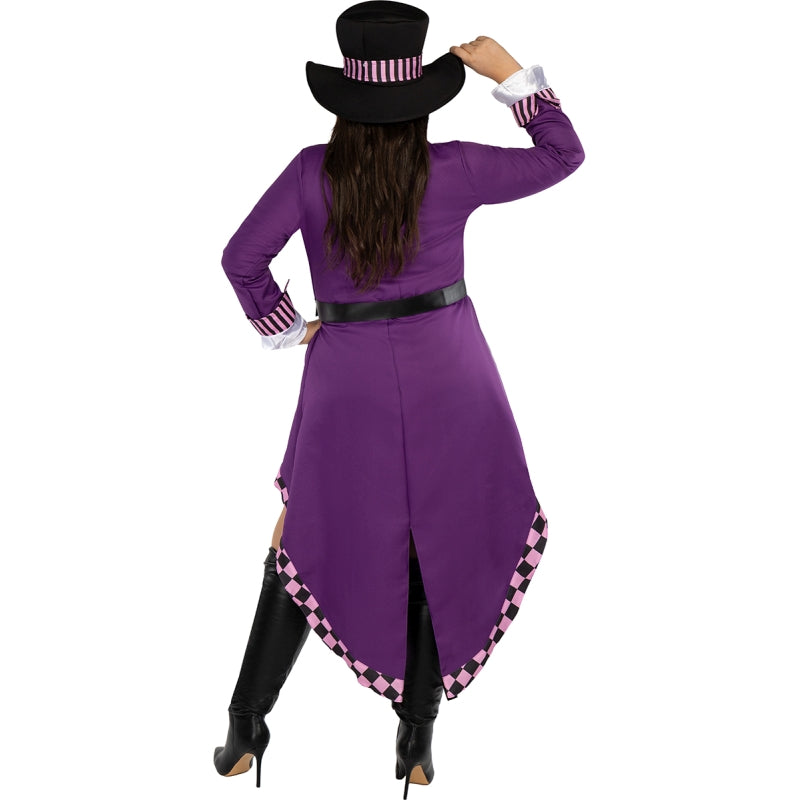 Disfraz de Sombrerera para mujer Espalda Talla Grande