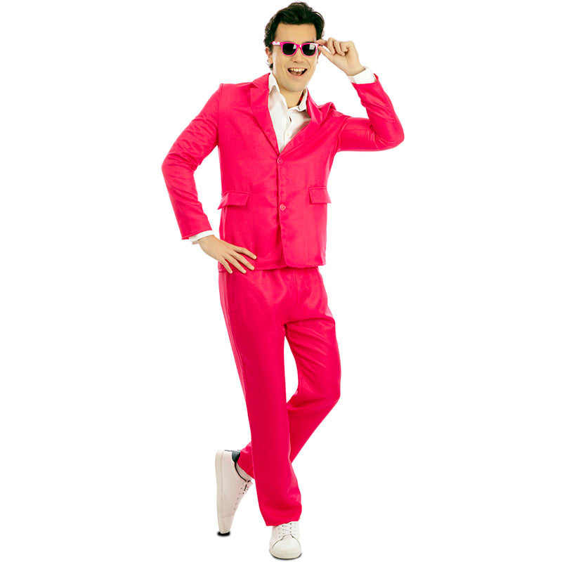 Disfraz de Traje divertido rosa neón adulto unisex