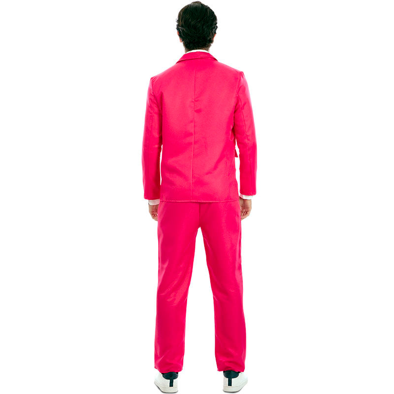 Disfraz de Traje divertido rosa neón adulto unisex Espalda
