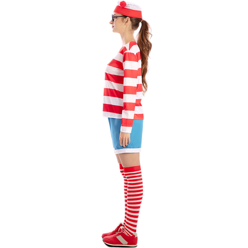 Disfraz de Wally la viajera de los cómics para mujer Perfil