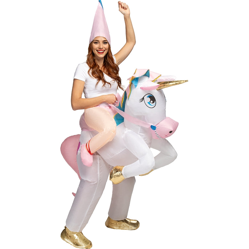 Disfraz de Unicornio Hinchable a Hombros adulto unisex Mujer