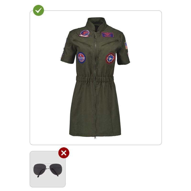 Disfraz de Aviadora Top Gun para mujer Contenido