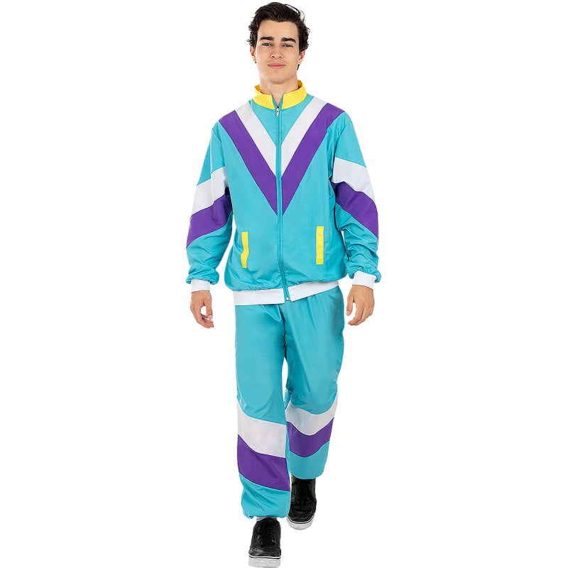 Disfraz de Chándal Años 80 Azul adulto unisex Bis
