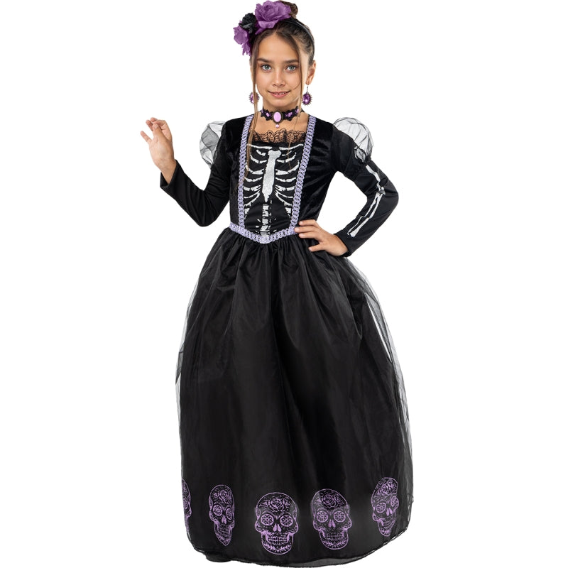 Disfraz de Princesa Esqueleto para niña Bis