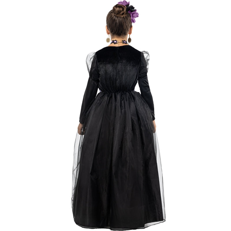 Disfraz de Princesa Esqueleto para niña Espalda