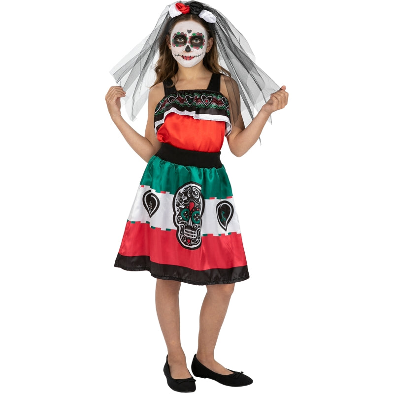 Disfraz de Catrina para niña Bis