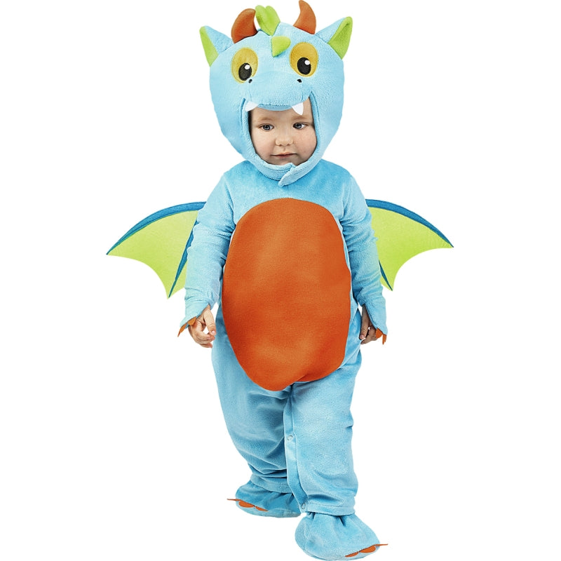 Disfraz de Dragón Azul con alas para bebé Bis