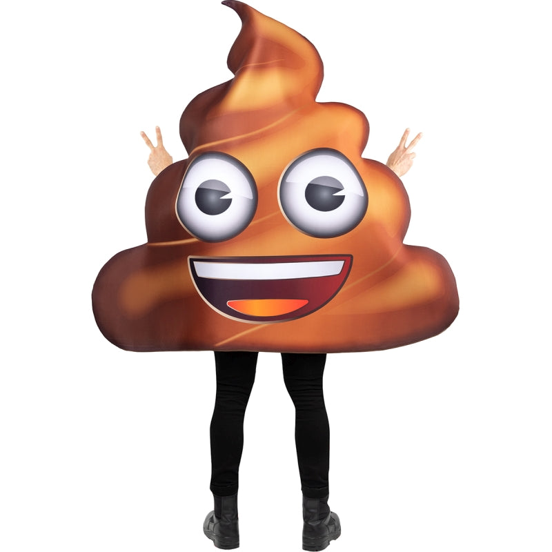 Disfraz de Emoji Caca Marrón adulto unisex Espalda