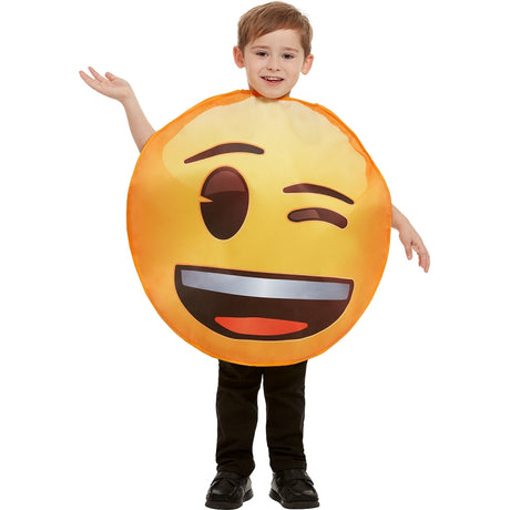 Disfraz de Emoji Guiñando un Ojo infantil Bis