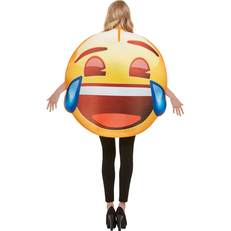 Disfraz de Emoji con Lágrimas de Risa adulto unisex Espalda