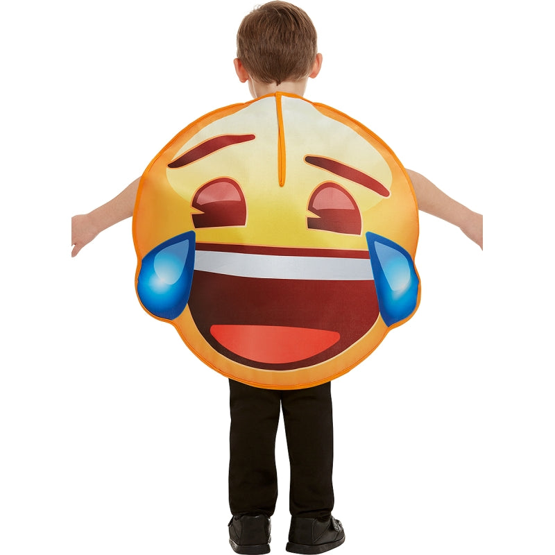 Disfraz de Emoji Sonriente con Lágrimas infantil Espalda