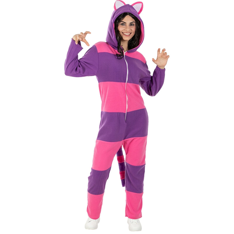 Disfraz de Gato Cheshire Onesie para mujer