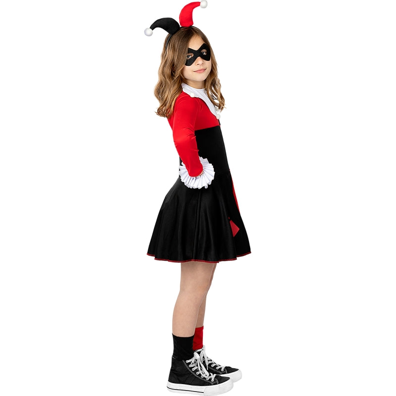 Disfraz de Harley Quinn de DC Comics para niña Perfil