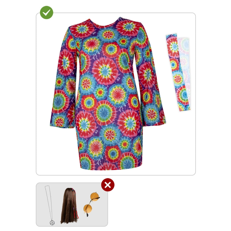 Disfraz de Hippie Años 60 para mujer Contenido