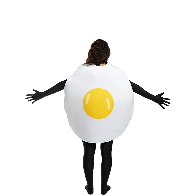 Disfraz de Huevo Frito Campero adulto unisex Espalda