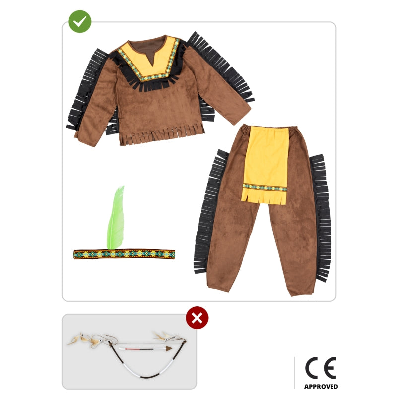 Disfraz de Indio Deluxe para niño Contenido